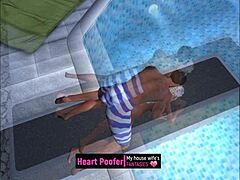 公共泳池跳板变野战 2