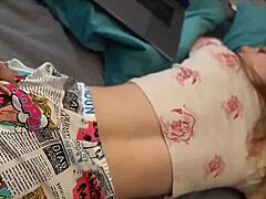 Nerd Sister Blows While Computing