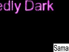 Samantha Saint Enjoys Black Light Solo Session