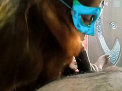 hot tania gives a lovely blowjob to a big cock