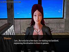 Young anime girl seduces her stepfather in family home cartoon scene