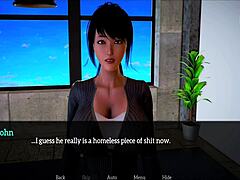 Young anime girl seduces her stepfather in family home cartoon scene