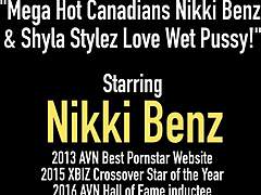 mega hot nikki benz, love licking her down