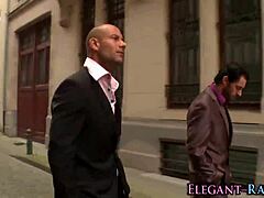 european group session with intense action