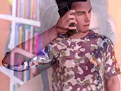 first college day ends with curvy teen in anime action