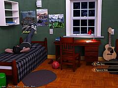 first college day ends with curvy teen in anime action