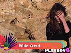 Perfect Big Tits Teen Mila Azul Strips Her Body!