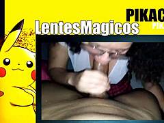 Dirty college girl with glasses, 20 years old, learning to suck cum... 😏🍆💦