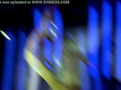 wow, this hot young guy does an acrobatic strip tease on the pole, ripping clothes off 😏