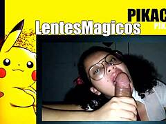 Dirty college girl with glasses, 20 years old, learning to suck cum... 😏🍆💦