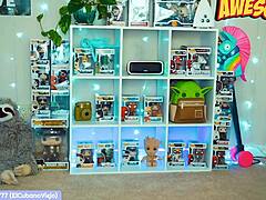 Cute nerdy girl masturbates with toys on webcam