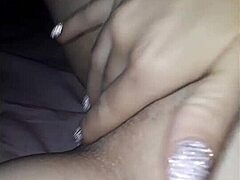 latina amateurs get too excited last night for intense lesbian sex, fetish play with tits