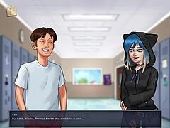 Blonde ass in erotic Summertime Saga 98 anime game