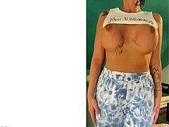 I bend over for a closer view of my tattooed boobs