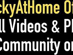 Vicky Vette strips red bikini, sucks lover's big cock – blonde milf in lingerie