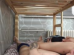 Hot Babe Sugar Lya Gives Footjob in Dorm