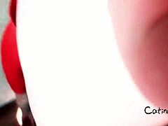 I blowjob step-brother's big cock doggy