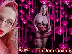 Goddess in glasses gives face joi instructions