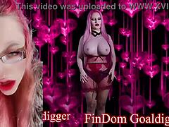 Goddess in glasses gives face joi instructions