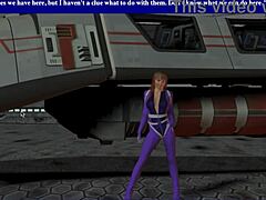 Virtual Sci-Fi Girls Ending 1: Armory Fucking with Shaved Pussy Cumshot