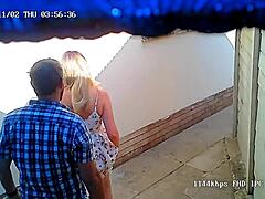 Blonde Fucks Bent Over in McDonald's Delivery Area!