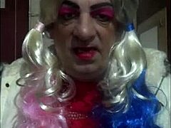 Bisexual Crossdresser Enjoys Tasting Own Piss in Homemade Clip