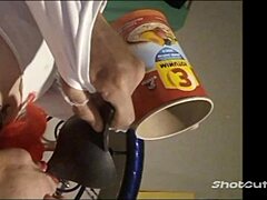 Two videos in one with shemale prostitute drinking urine, crazy!