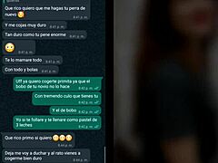 WhatsApp chat with my cousin got heated, ended up in my room! So crazy! 🔥😉