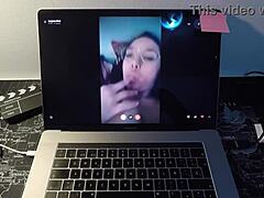 SPANISH MILF LEYVA HOT FUCKS FAN ON WEBCAM