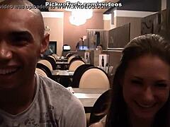 titted brunette picked up for outdoor fun