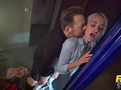 sweet teen rides massive cock in fake hostel 😈