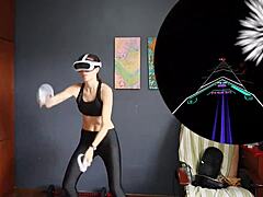 my vr workout session with dancing exercises in sfw mode