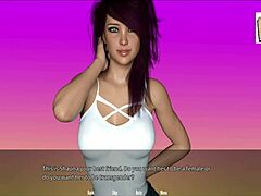 big tits girl meets john johnson in erotic game