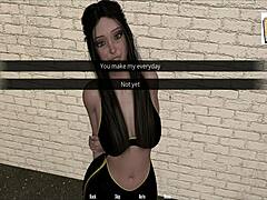 big tits girl meets john johnson in erotic game