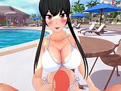 Yor Forger In Bikini Pool Scene