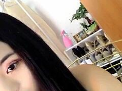 hot girl shows off massive cock in steamy live stream action