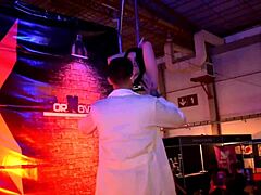 Horny milf ana vs big dick in public