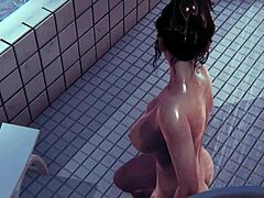 Big tits in the shower!