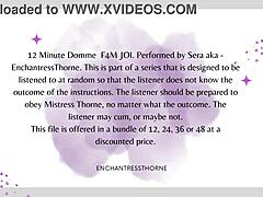 Domme gives jerk off instructions for orgasm