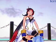 Intense lesbian futanari sex