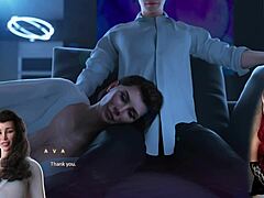 damn, busty milf sucks huge cock in apocalust game!