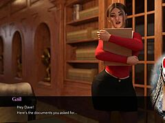 The sexy secretary flirts at the office