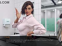 The sexy secretary flirts at the office