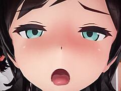 Matsukaze from Kantai Collection in animated hentai adventure