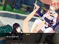 Jean from Genshin Impact in hentai compilation scenes.