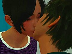 Detailed sex scenes from My Bully Is My Lover game, Part 1 action.