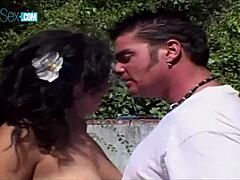 Milf Cole Commors Gets Facial Poolside!