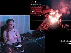 Wow, naked big tits brunette lesbian play!