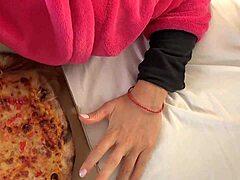 Delivery Girl Wants Cum In Mouth For Pizza Topping