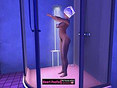 Showering Turns Into Steamy Cartoon Encounter Under Hot Water